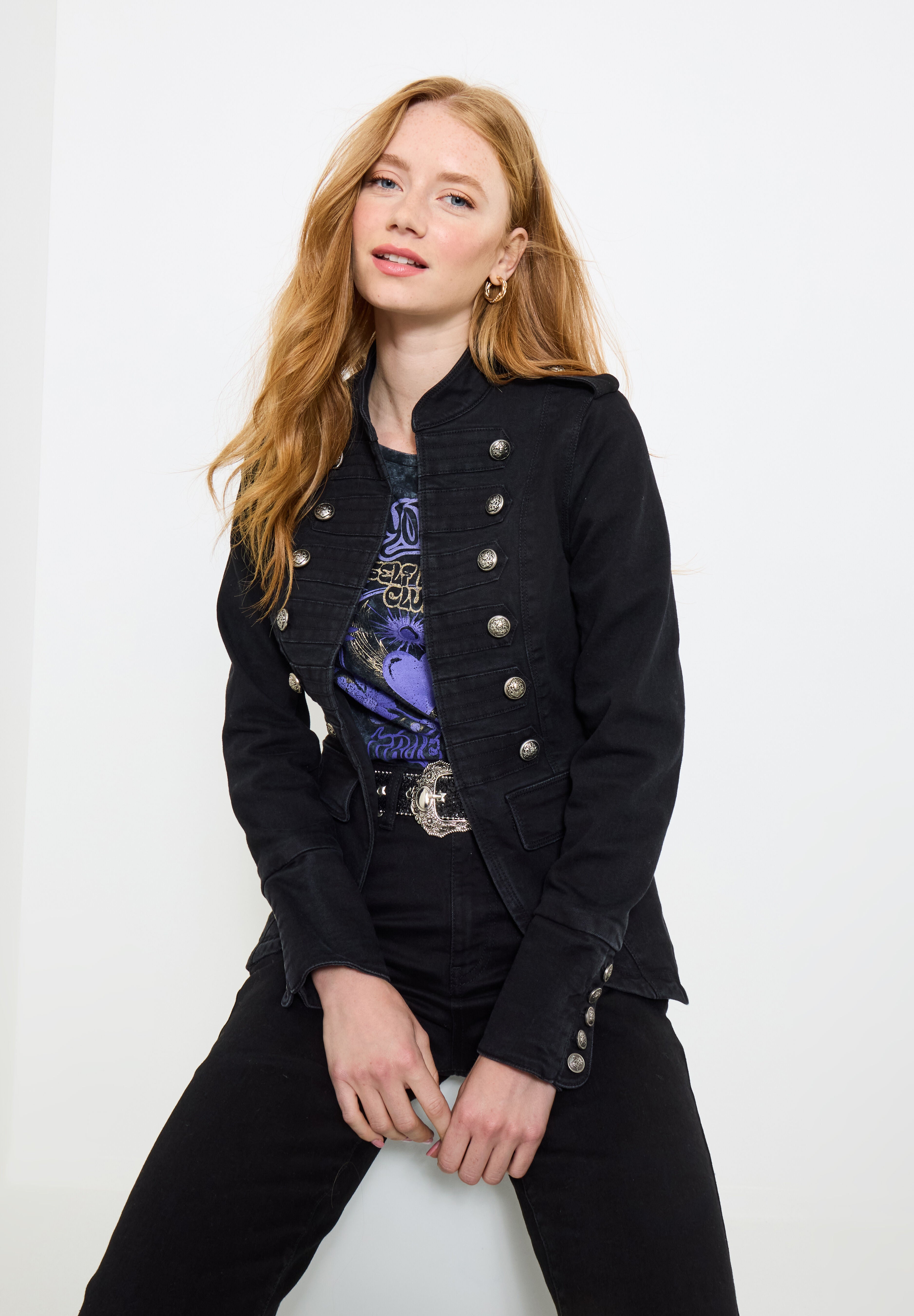 Denim Military Jacket