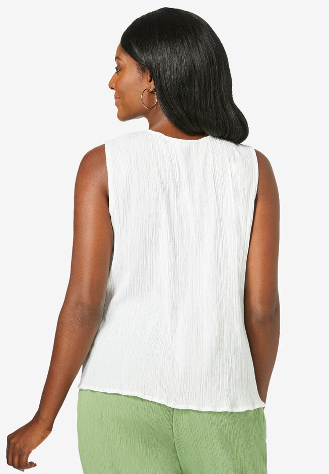 A-Line Gauze Tank, , on-hover image number 1