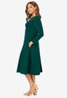 Long Sleeve Ponte Dress, , alternate image number null