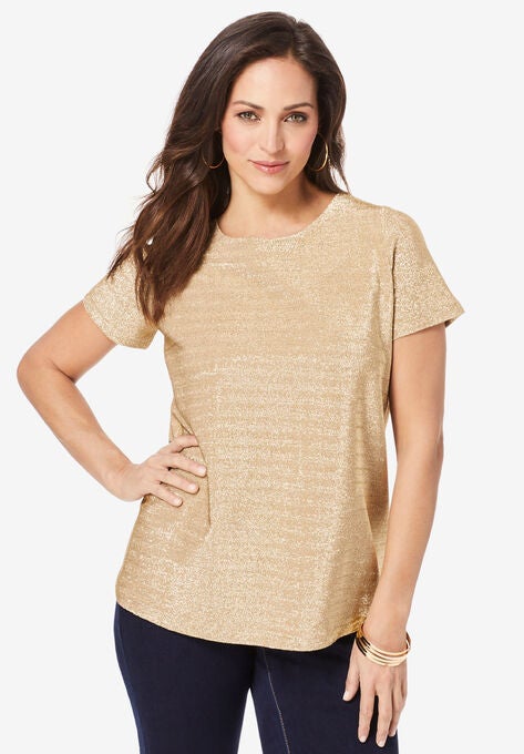 Metallic Tee, GOLD, hi-res image number null