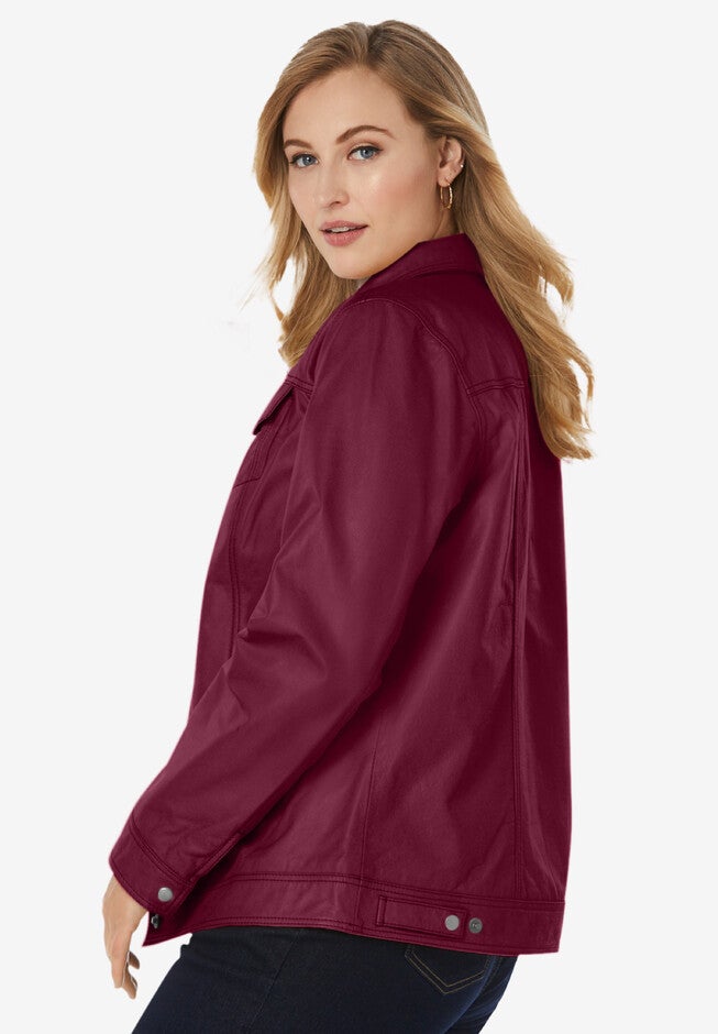 Denim Style Leather Jacket, , alternate image number 2