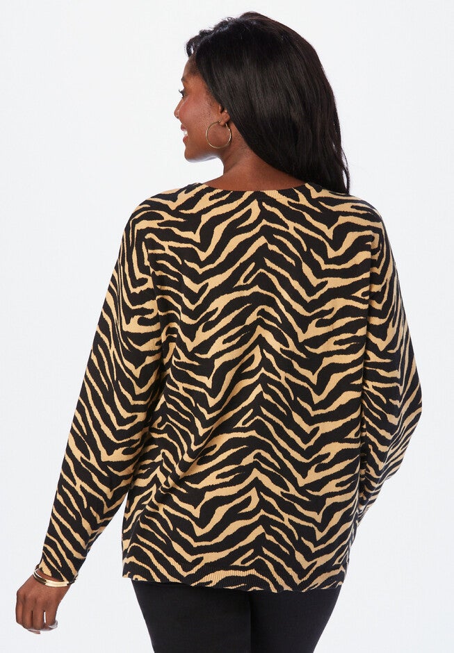 Crewneck Print Sweater, , on-hover image number 1