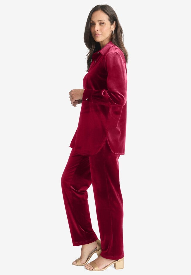 Velour Button 2-Piece Set, , alternate image number null