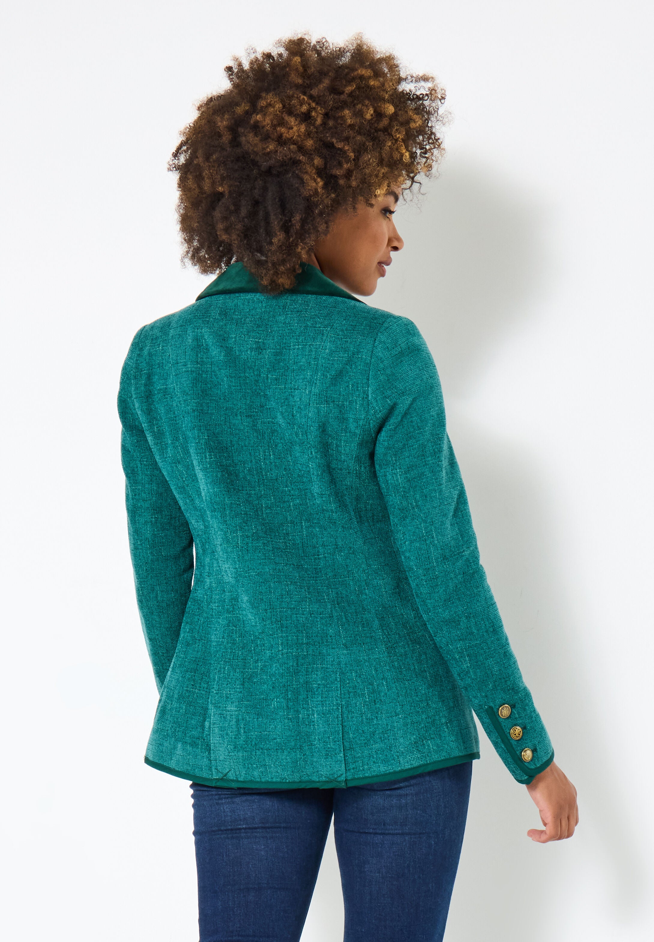 Classic Blazer, PEACOCK TEAL, alternate image number 2