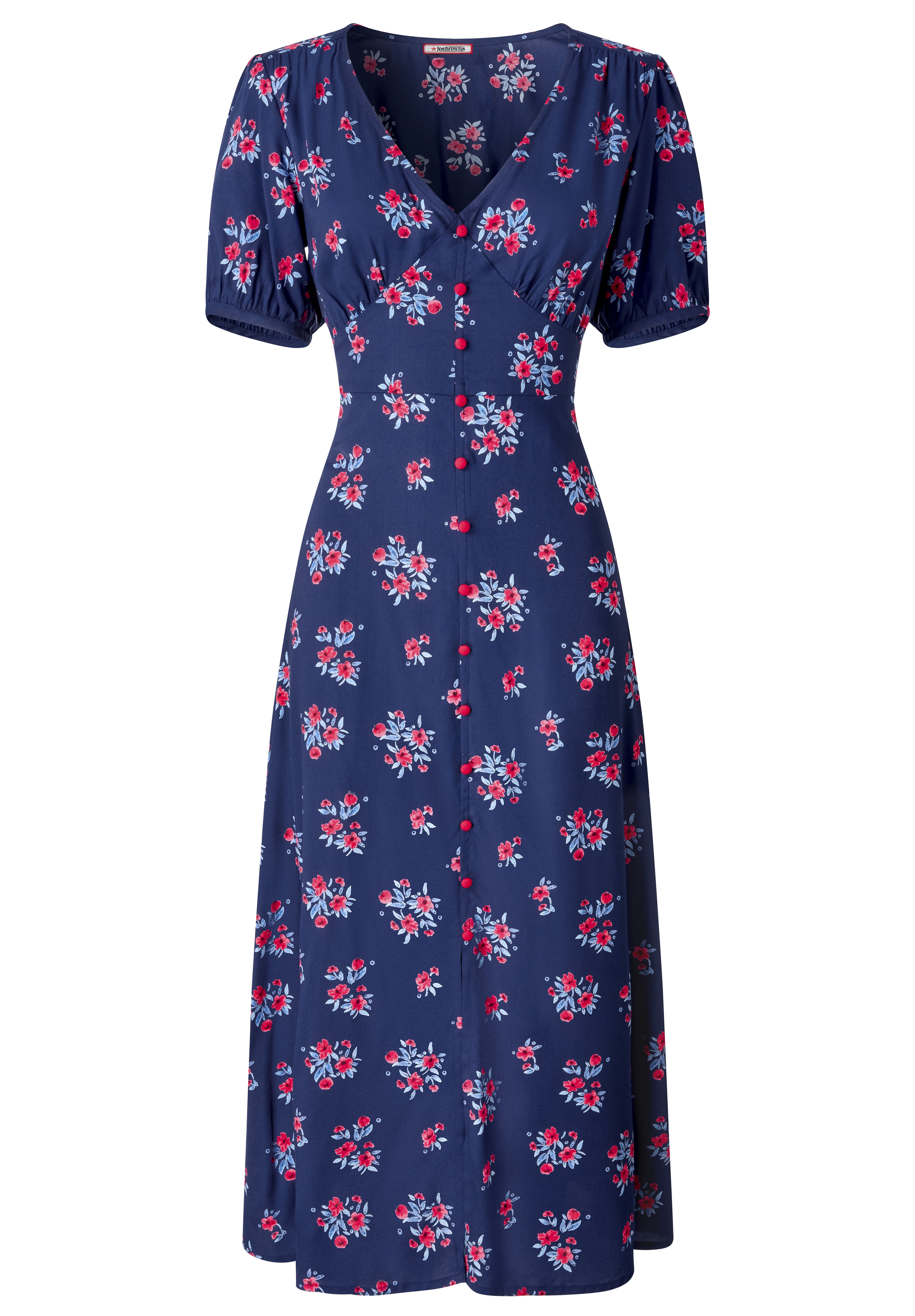Tea Midi Dress, NAVY DAINTY BLOOM, alternate image number 3
