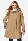 Reversible A-Line Raincoat, SOFT CAMEL GRAPHIC HOUNDSTOOTH, hi-res image number null