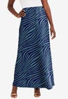 Knit Maxi Skirt, NEW SAGE ZEBRA, hi-res image number null