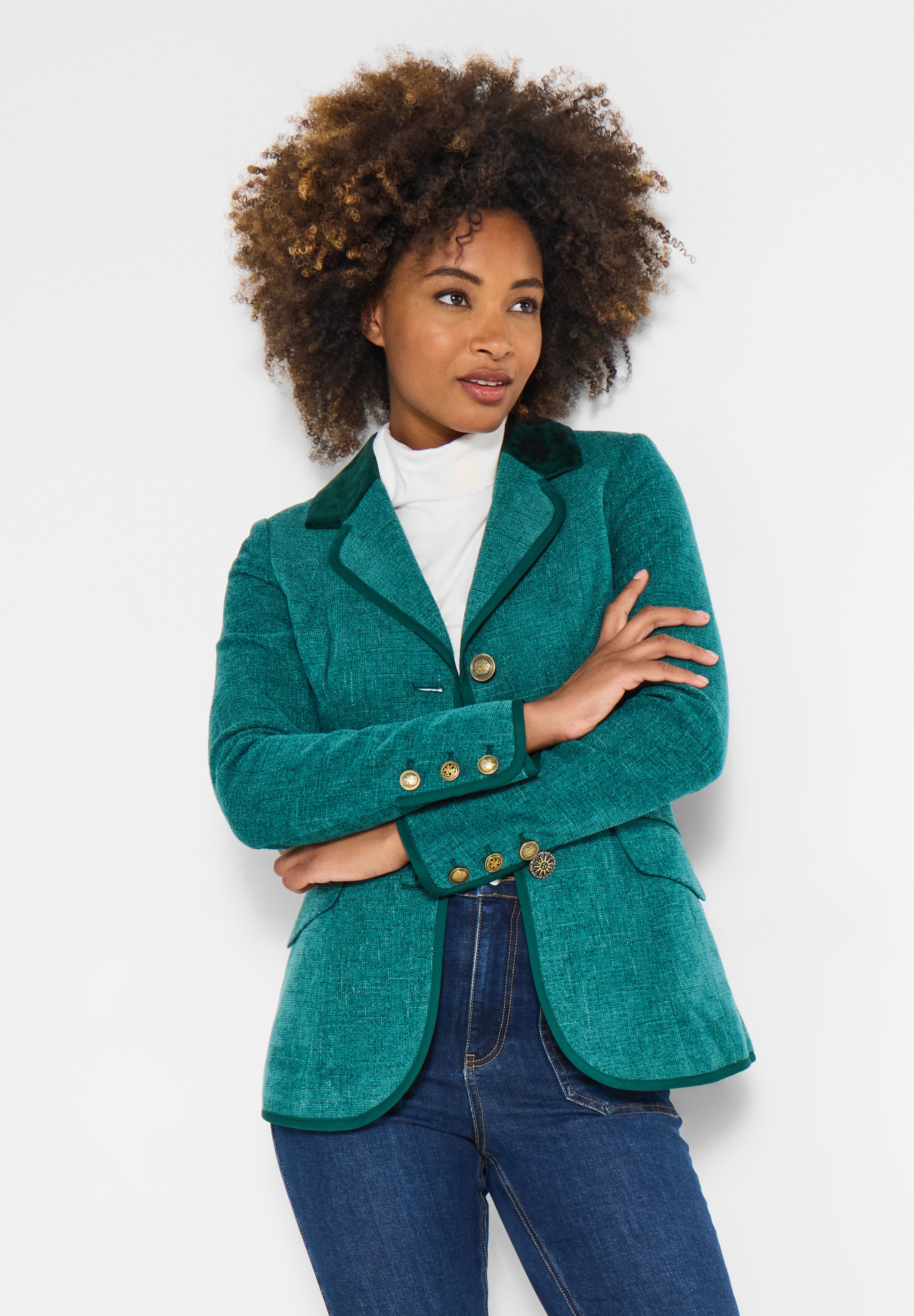 Classic Blazer, PEACOCK TEAL, hi-res image number 0