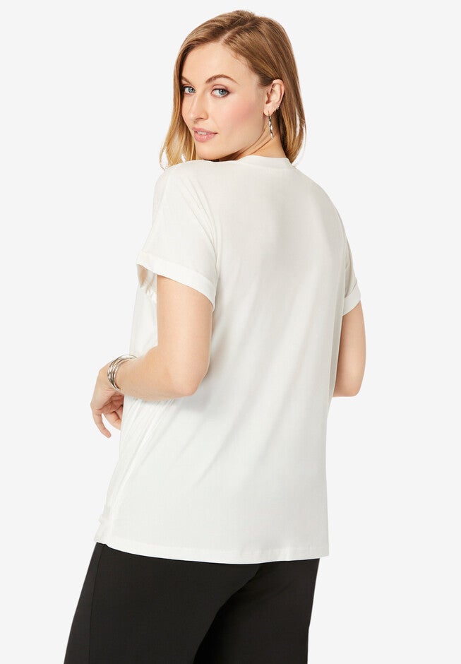Surplice Wrap Top, , on-hover image number 1