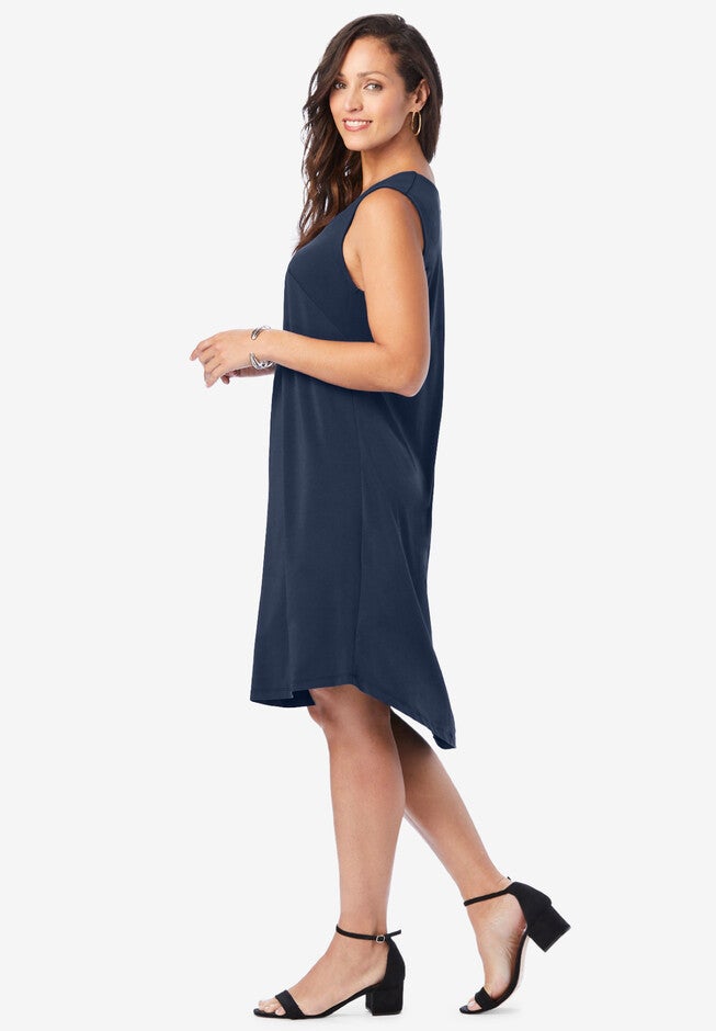 Square Neck Knit Dress, , alternate image number null