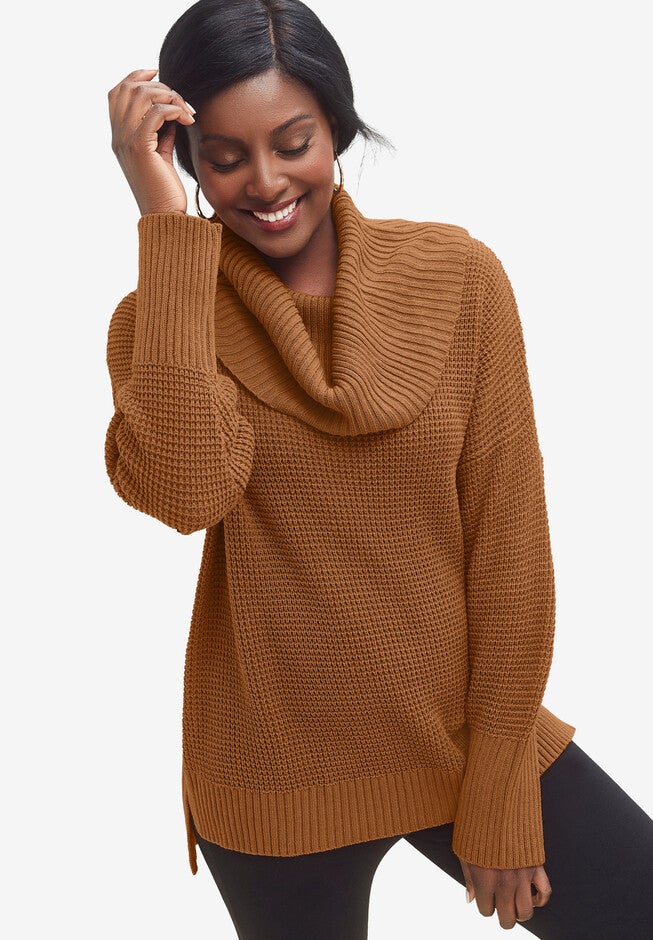 Cowl Neck Tunic, ANTIQUE COPPER, hi-res image number 0