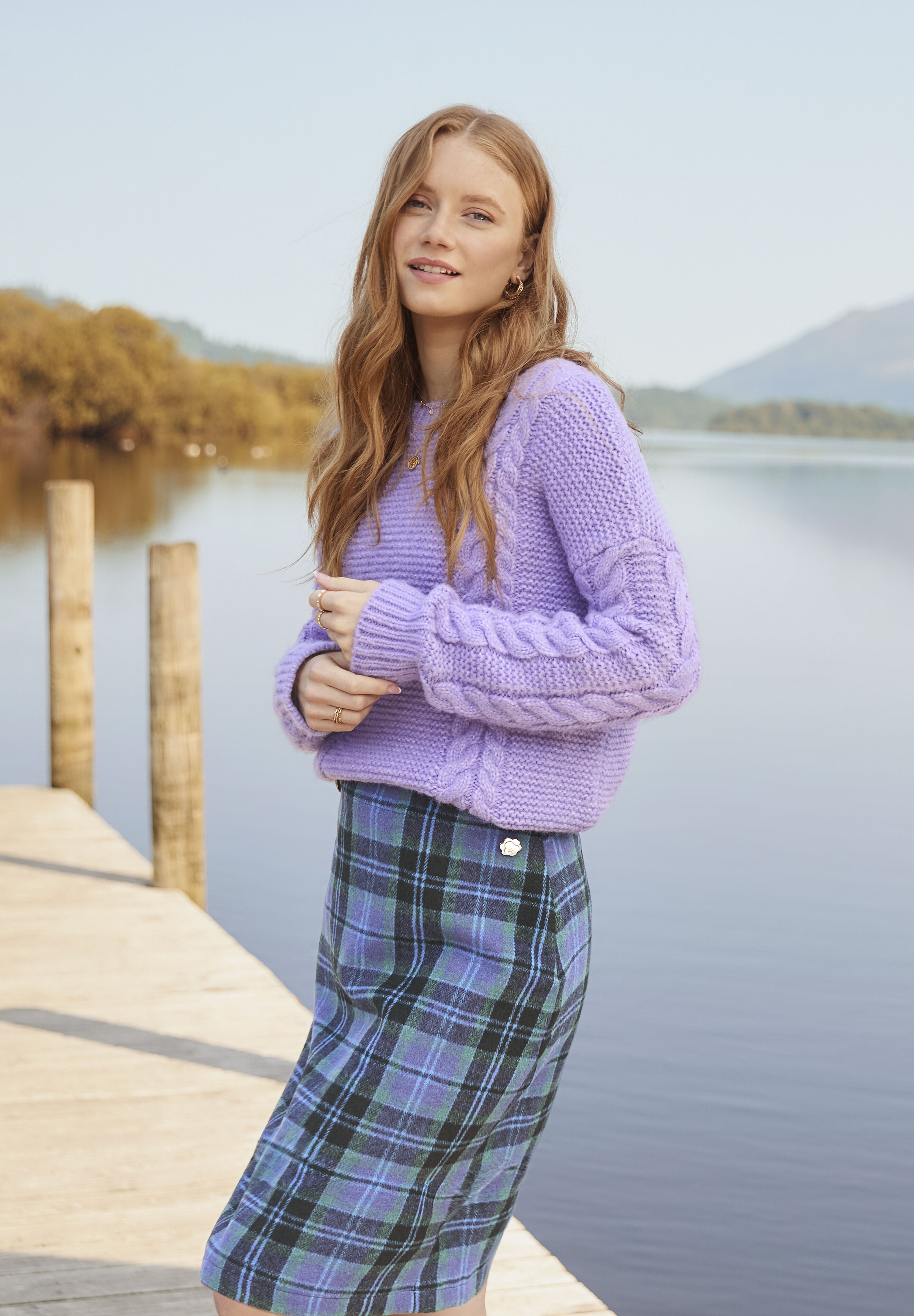 Mini Plaid Skirt, ELECTRIC MEGA PLAID, alternate image number 5