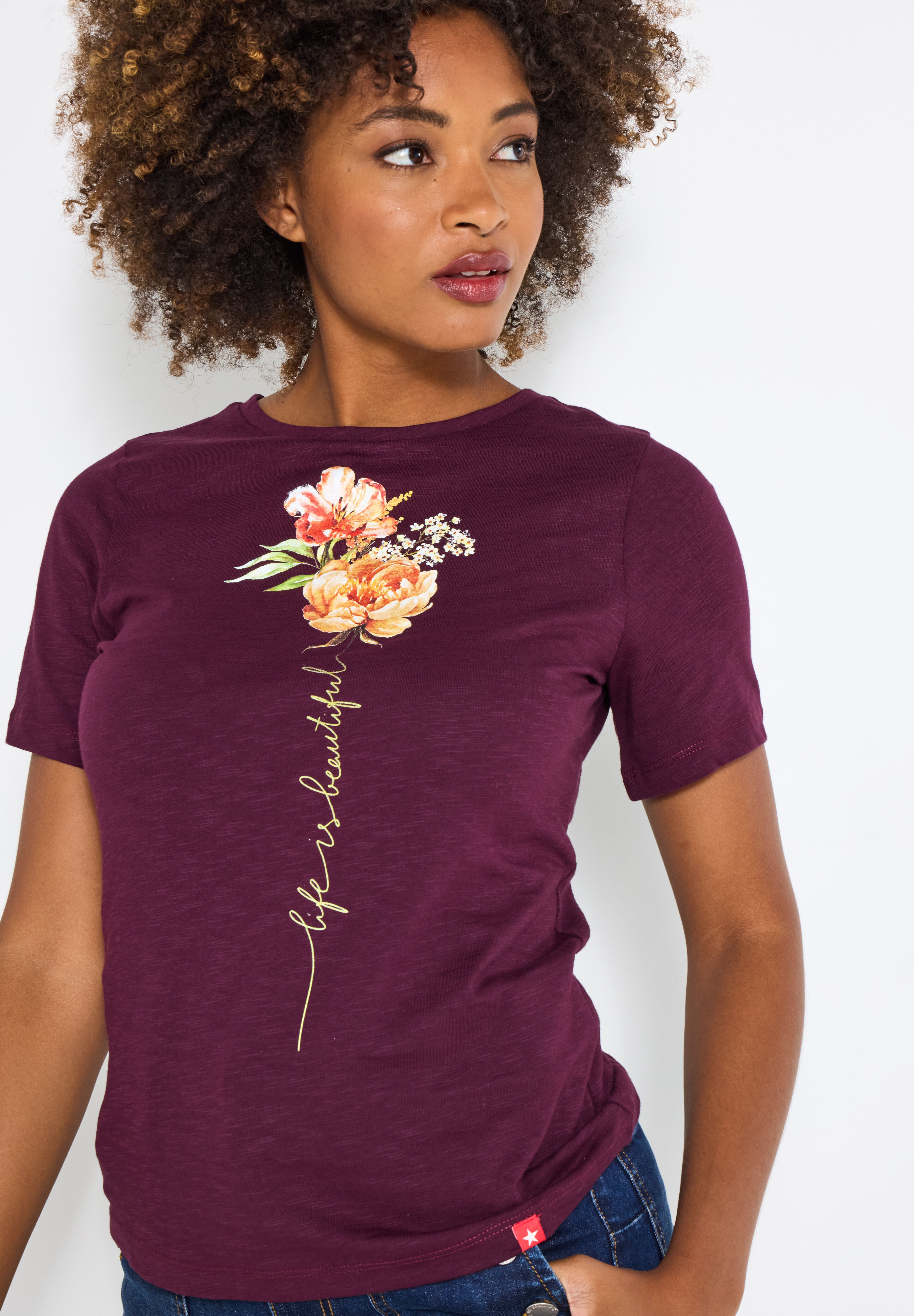 Cotton Slub Graphic Tee, LIFE IS BEAUTIFUL, hi-res image number 0