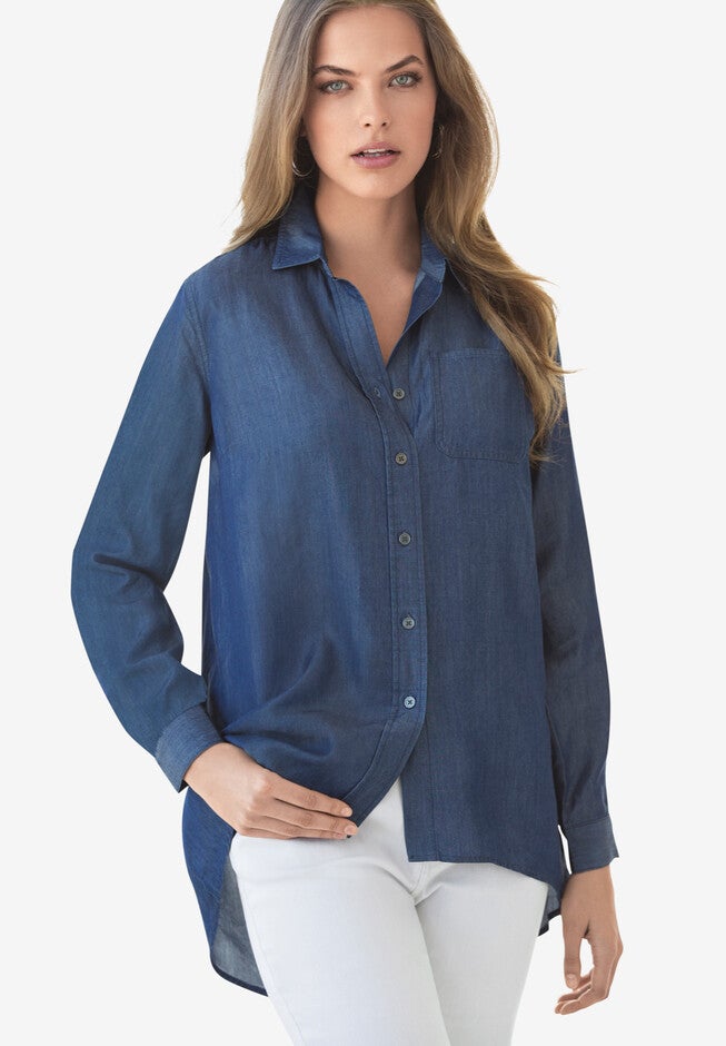 Denim Shirt, MEDIUM WASH, hi-res image number null