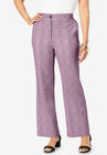 Tummy Control Bi-Stretch Bootcut Pant, BERRY IVORY GLEN PLAID, hi-res image number null