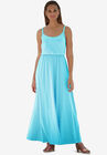 Blouson Maxi Dress, BRILLIANT BLUE STRIPE, hi-res image number null