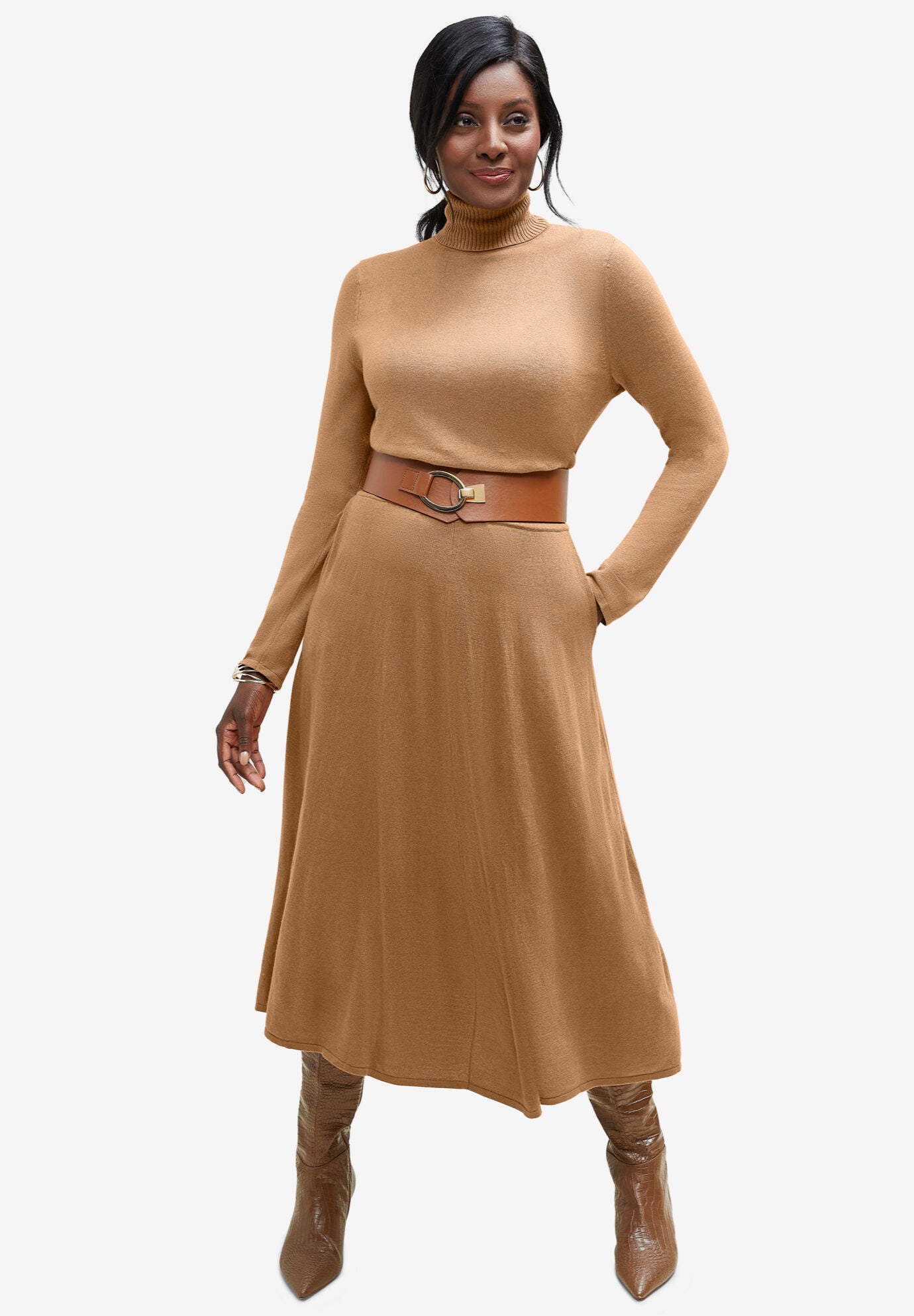 Cotton Cashmere Turtleneck, , alternate image number 5