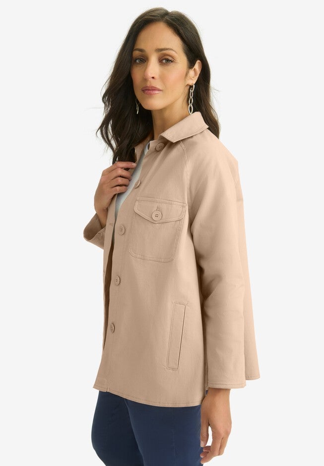 Twill Swing Jacket, NEW KHAKI, alternate image number null