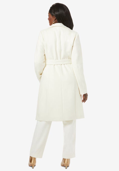 Belted Wool-Blend Coat, , on-hover image number null