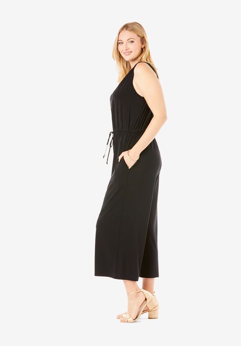 Cropped Wide-Leg Jumpsuit, , alternate image number null