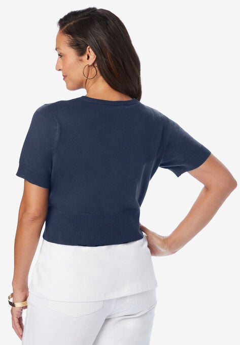 Jewel-Neck Shrug, , on-hover image number null