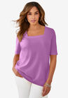 Square Neck Tee, SOFT PLUM, hi-res image number null