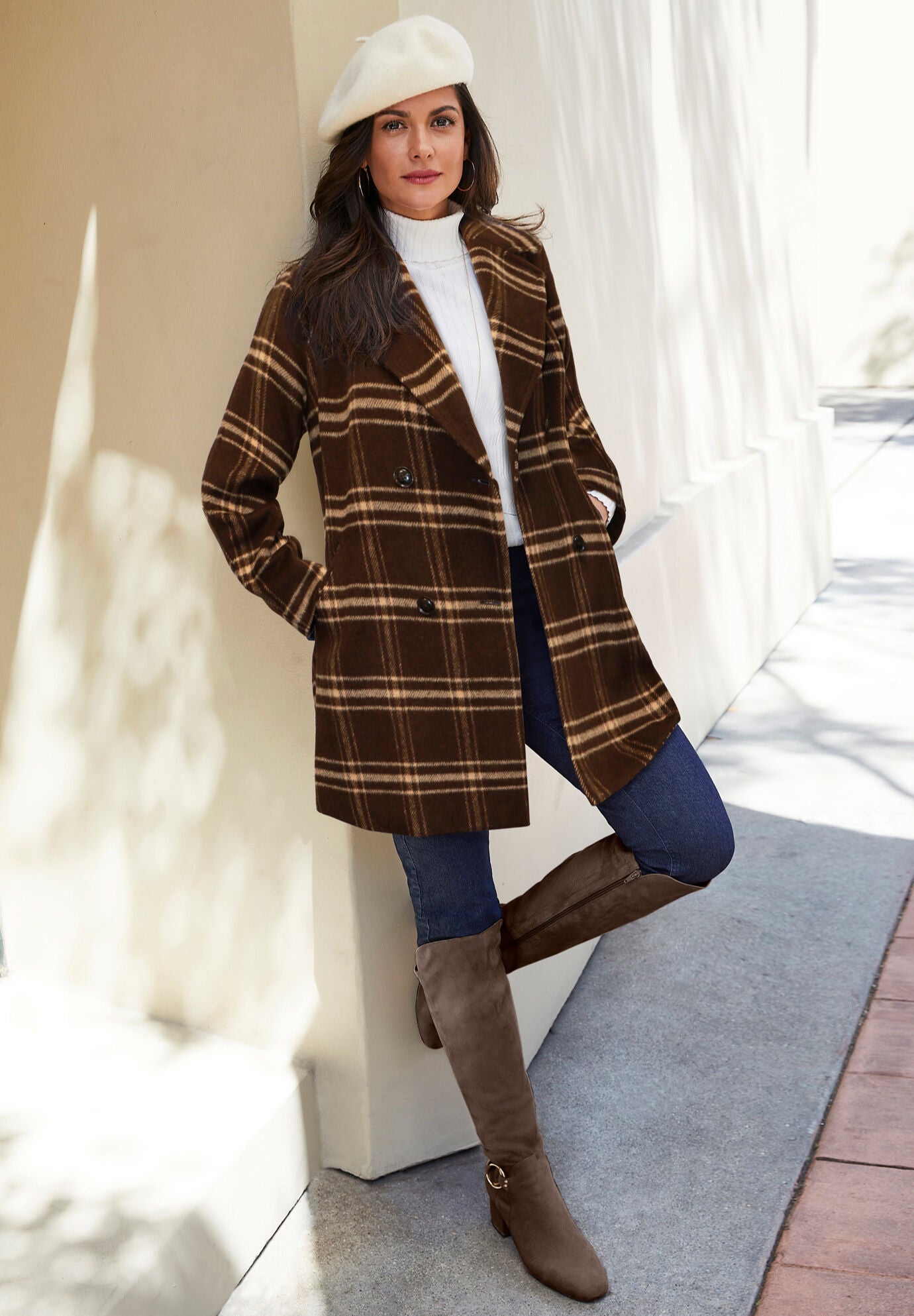 A sales line peacoat