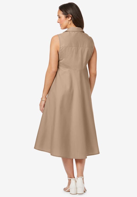 Cotton Shirtdress, , on-hover image number null