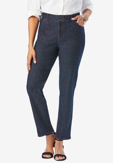Tummy Control Straight Leg Jean, INDIGO, hi-res image number null