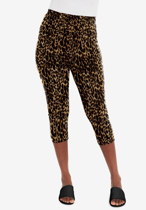 Everyday Capri Legging, BROWN PAINTERLY CHEETAH, hi-res image number null