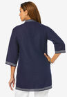 Embroidered Linen Tunic, , on-hover image number 1