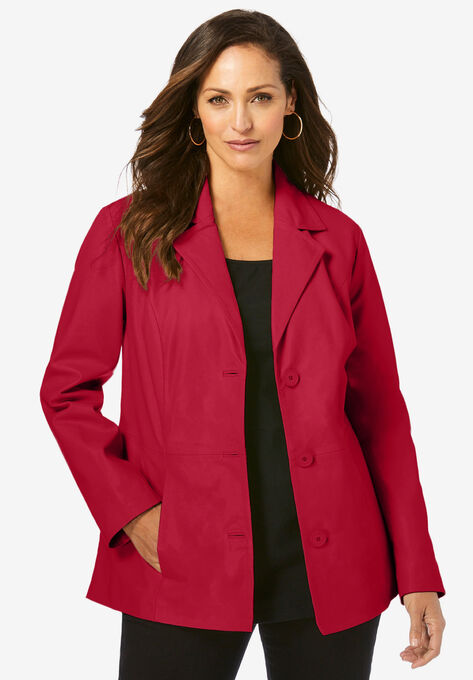 Leather Blazer, CLASSIC RED, hi-res image number null