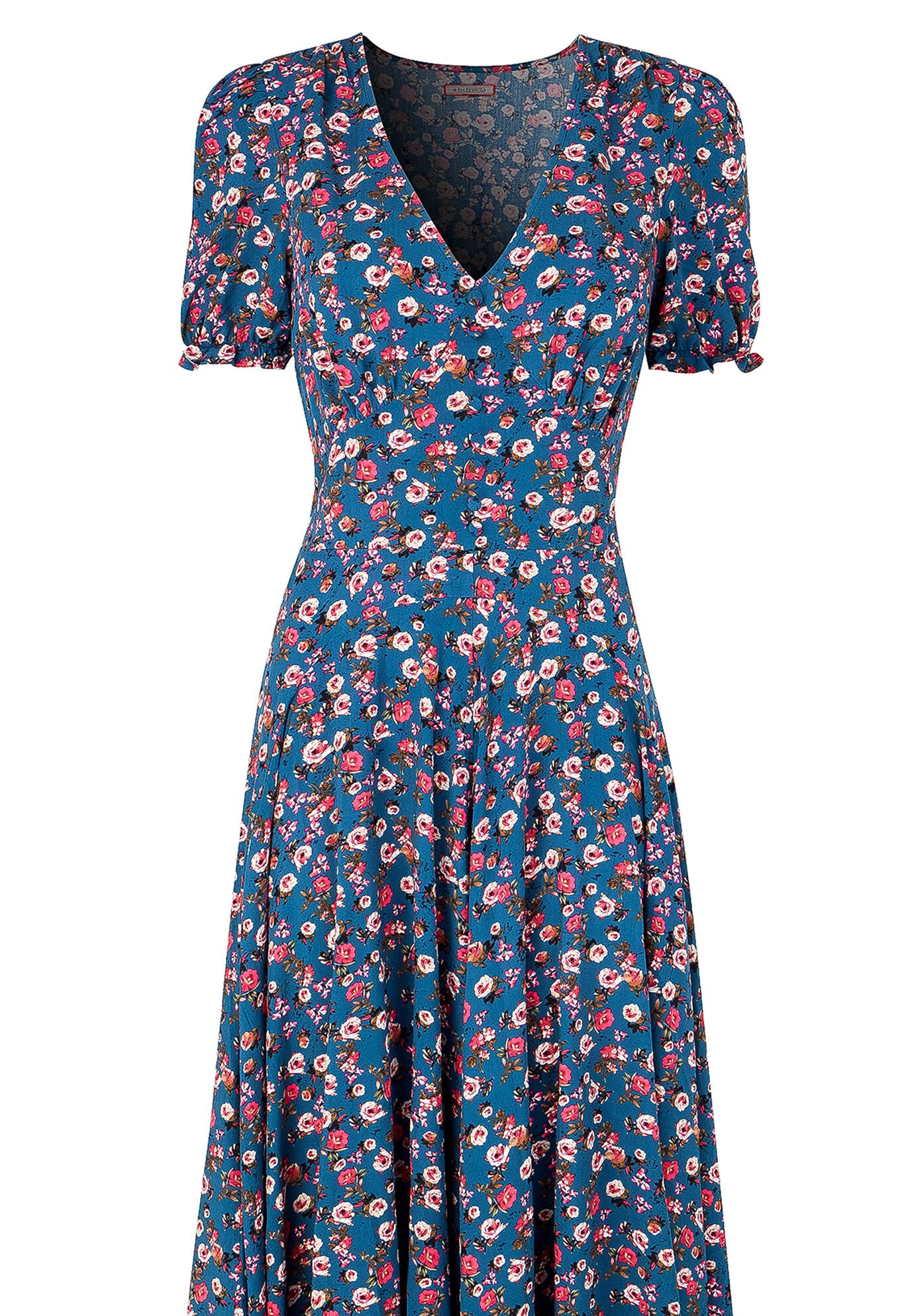 Short Sleeve Tea Dress, DUSTY DITSY ROSE, alternate image number 3