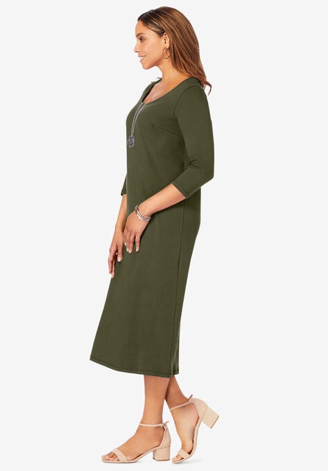 Knit T-Shirt Dress, , alternate image number null