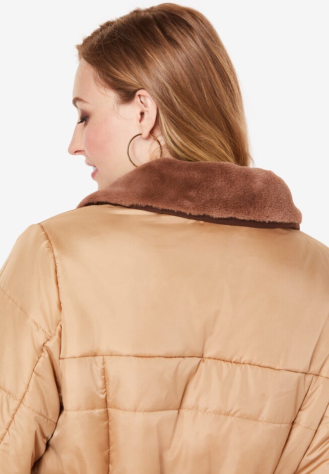 Belted Puffer Jacket, , alternate image number null
