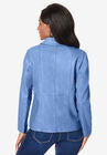 Drape-Front Leather Jacket, , on-hover image number null