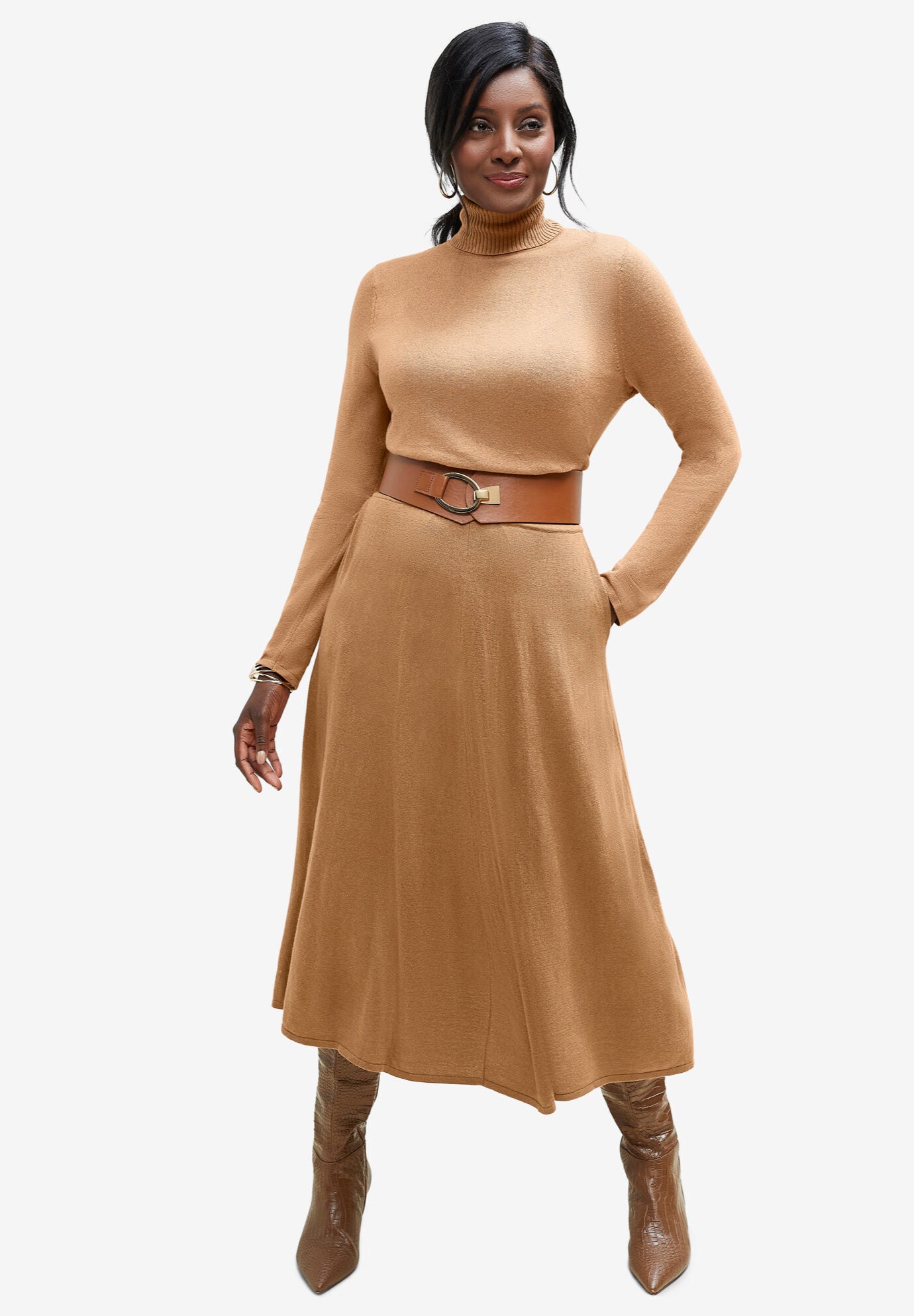 A-Line Cashmere Skirt, , alternate image number 3