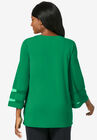 Mesh Inset Sleeve Tunic, , on-hover image number null