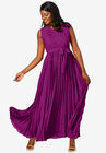 Pleated Maxi Dress, BERRY PINK, hi-res image number null