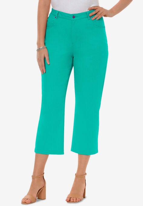 Classic Denim Capri, AQUA SEA, hi-res image number null