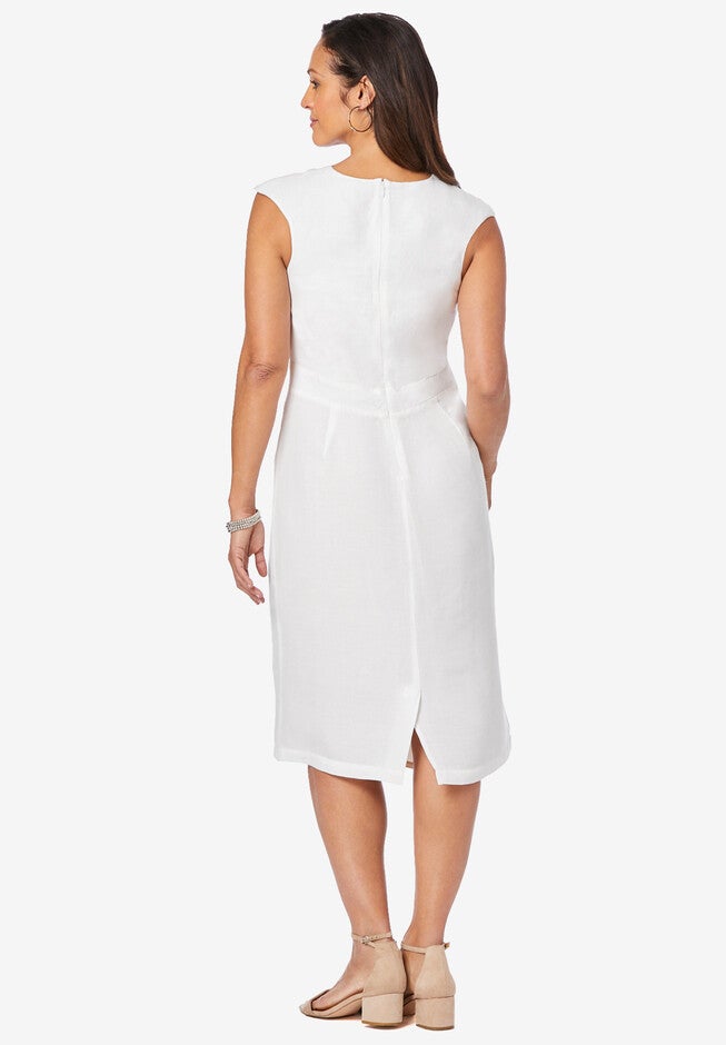 Linen Sheath Dress, , on-hover image number 1