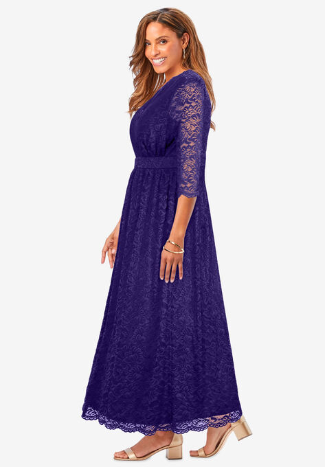 Scallop Lace Maxi Dress, , alternate image number null
