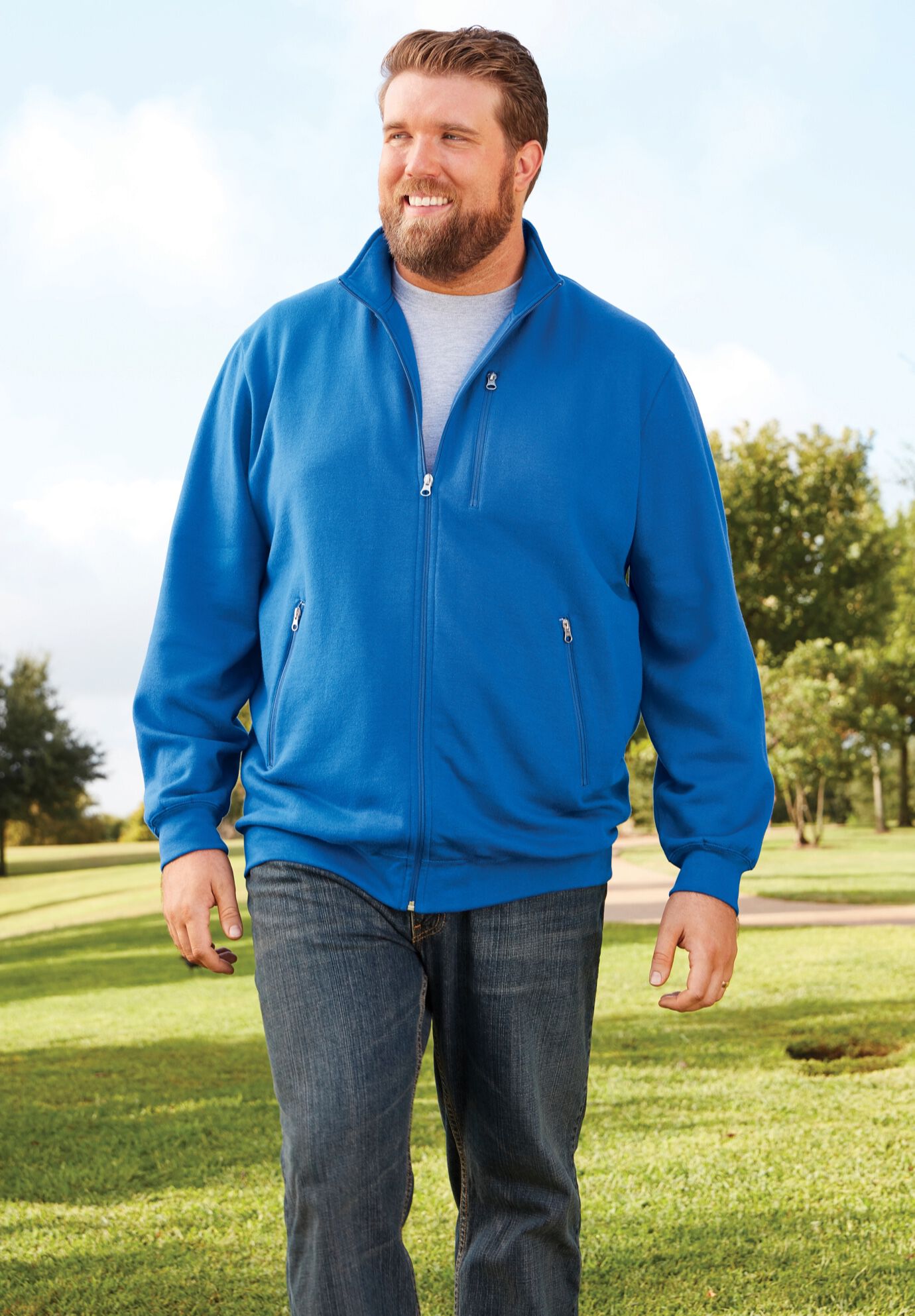 Full-Zip Fleece Jacket, , alternate image number 2
