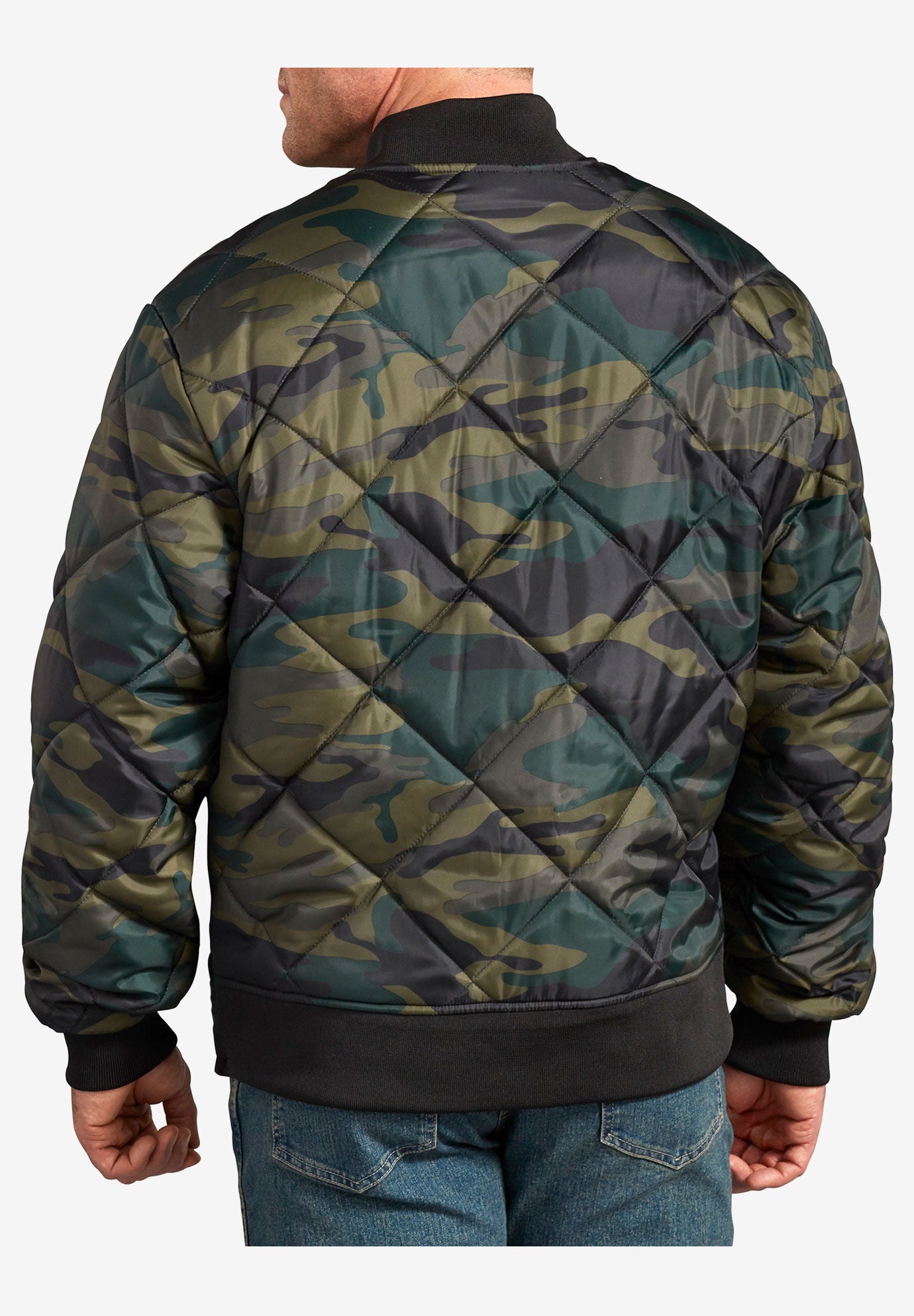 dickies men's diamond quilted nylon jacket