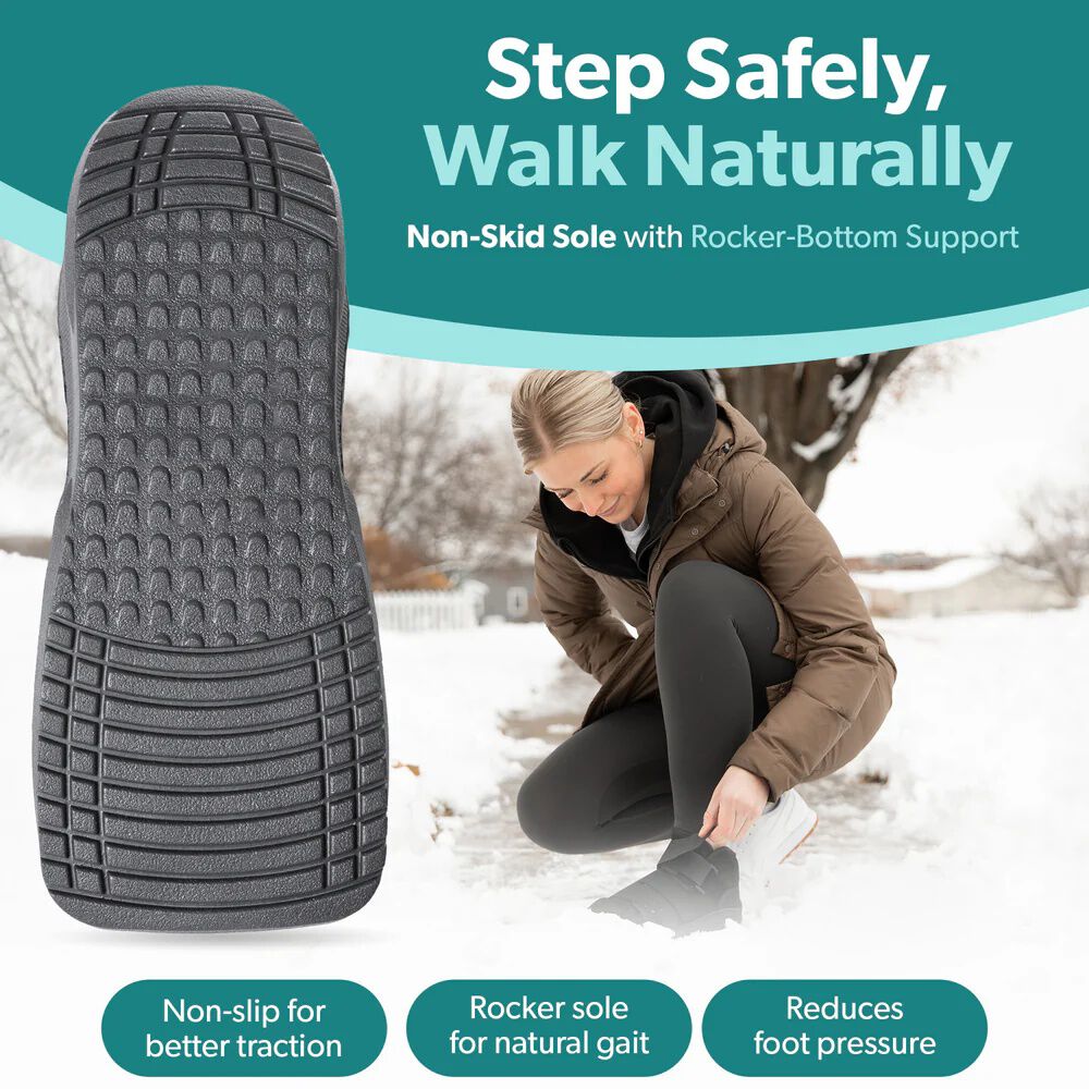 Closed Toe Medical Walking Shoe, BLACK, alternate image number 4