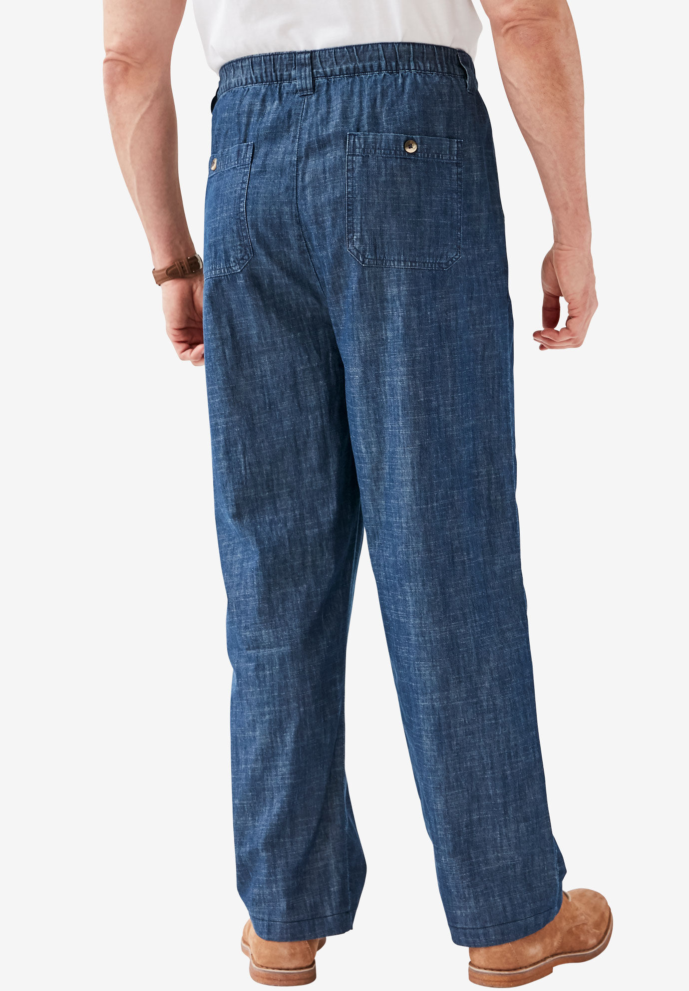 mens jeans with elastic back waist