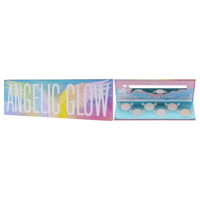 Angelic Glow Highlighter and Eyeshadow Palette by Rude Cosmetics for Women - 0.32 oz Makeup, NA, alternate image number null