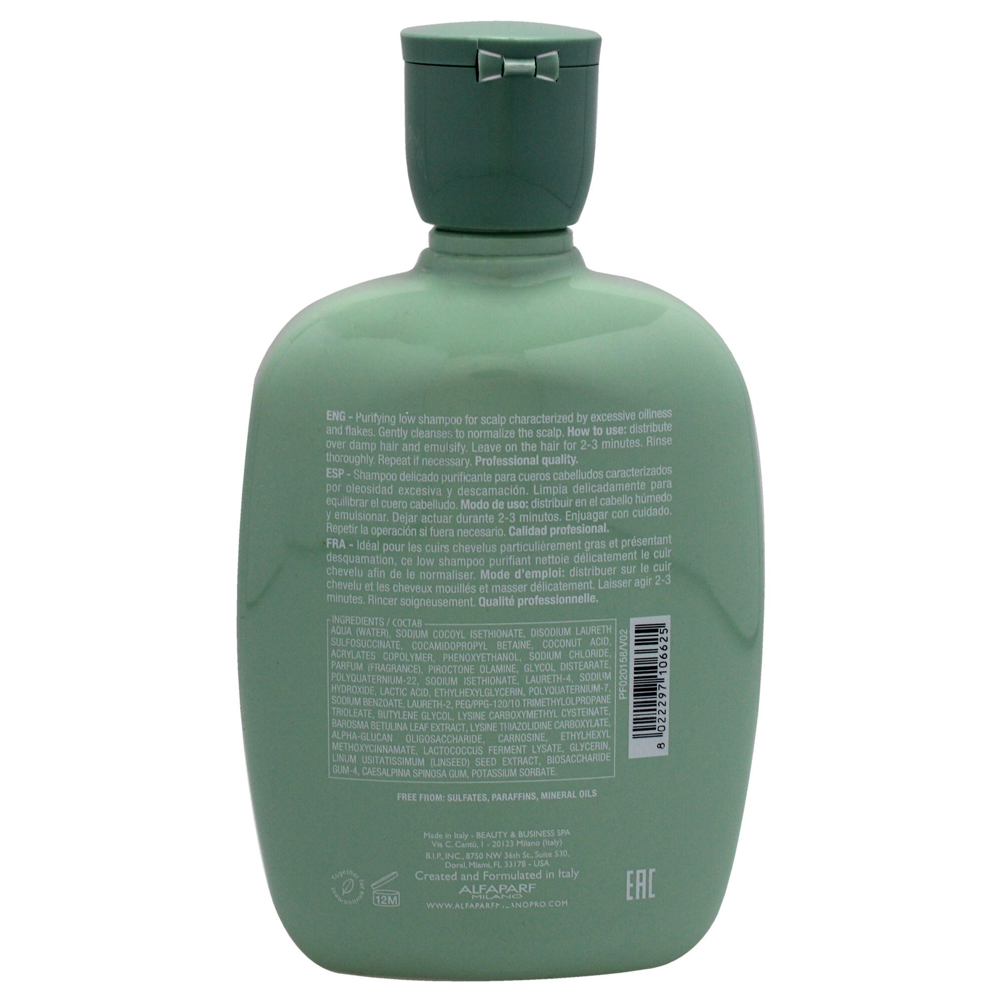 Semi Di Lino Scalp Rebalance Low Shampoo by Alfaparf Milano for Unisex - 8.45 oz Shampoo, See Description, alternate image number 1