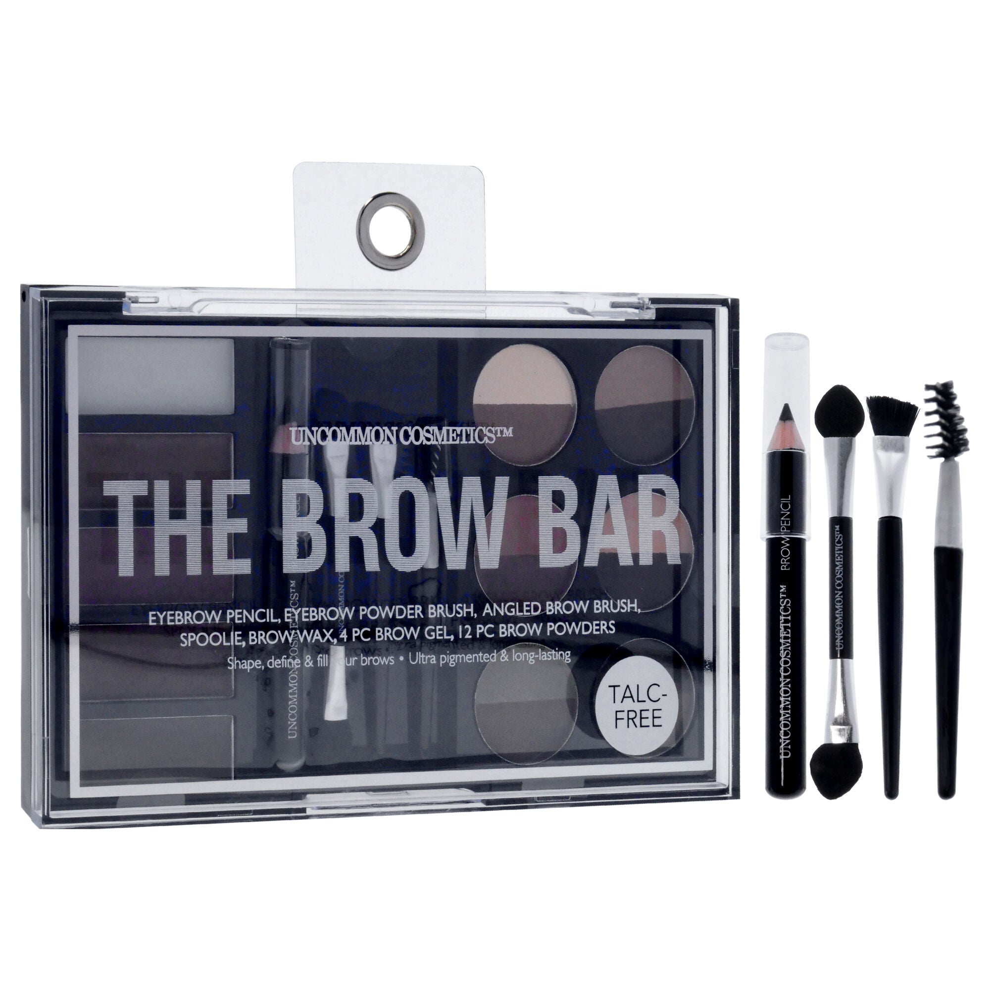 The Brow Bar by Uncommon Cosmetics for Women - Eyebrow Pencil, Eyebrow Powder Brush, Brow Angled Brush, Spoolie, 0.05oz Eyebrow Wax, 0.2oz Brow Gel, 0.48oz Brow Powders, Multi, alternate image number 2