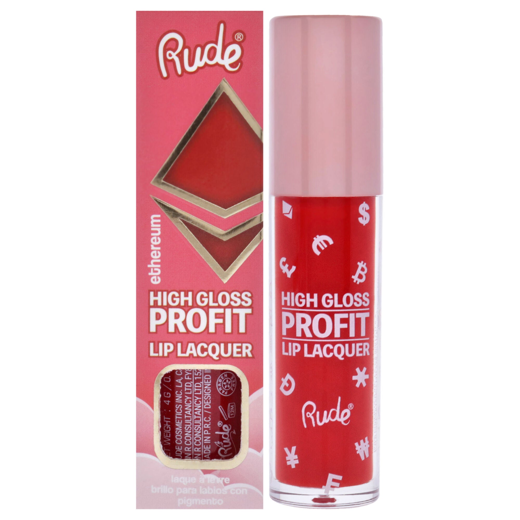High Gloss Profit Lip Lacquer - Ethereum by Rude Cosmetics for Women - 0.141 oz Lip Gloss, See Description, hi-res image number 0